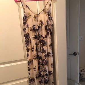 Spring dress, mid length with slip